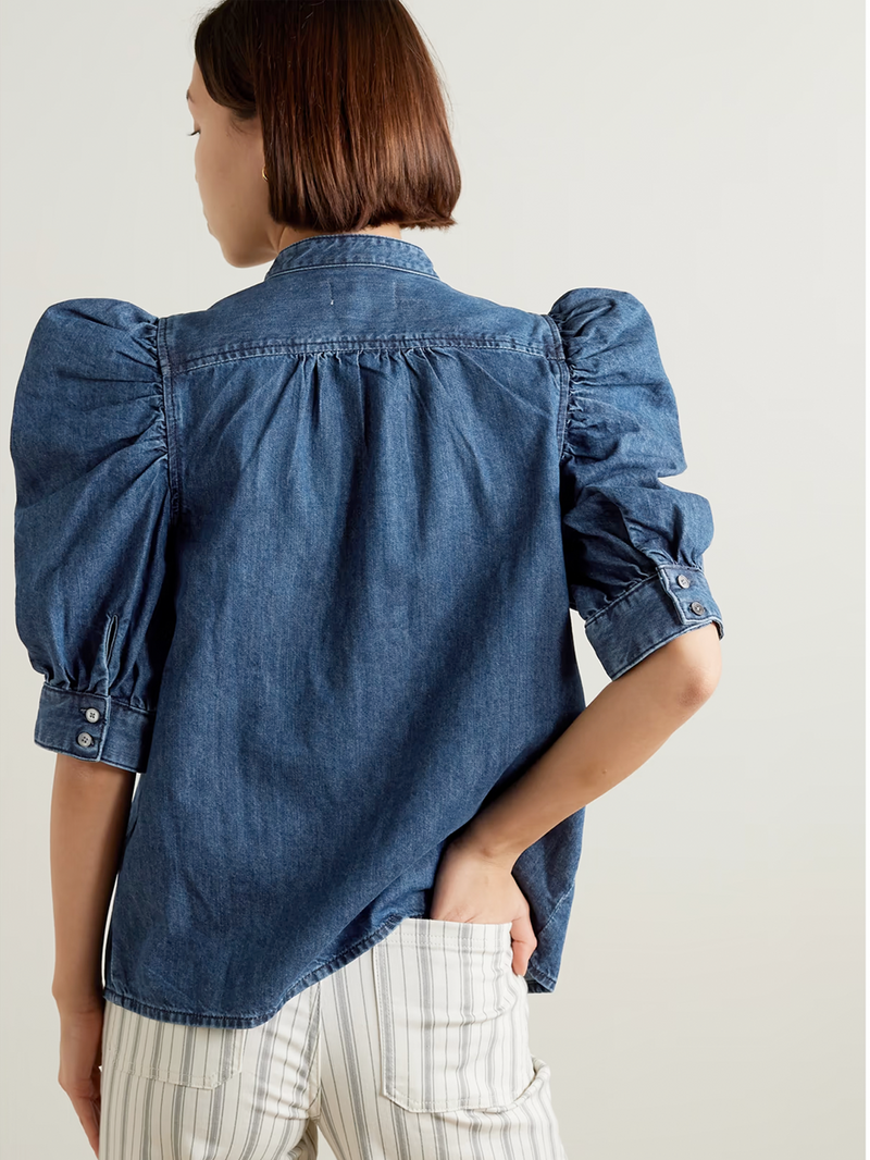 Gillian Short Sleeve Denim Top