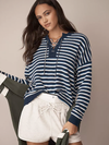 Stripes Lace Up Sweater