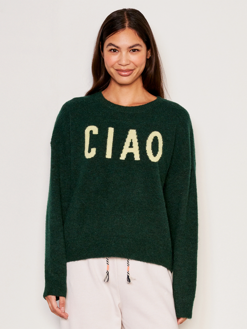 Ciao Crew Neck Sweater in Everglade