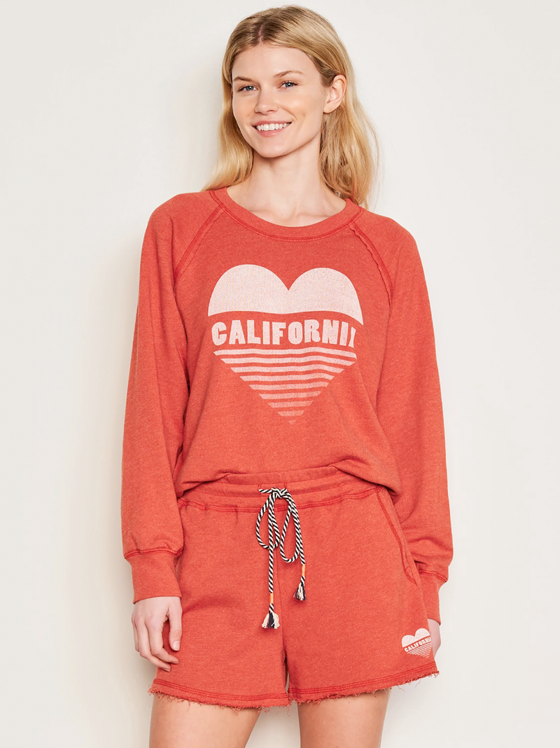 Cali Heart Raglan Sweatshirt