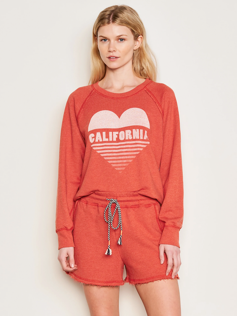 Cali Heart Raglan Sweatshirt