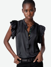 Tiza Noir Satin Blouse