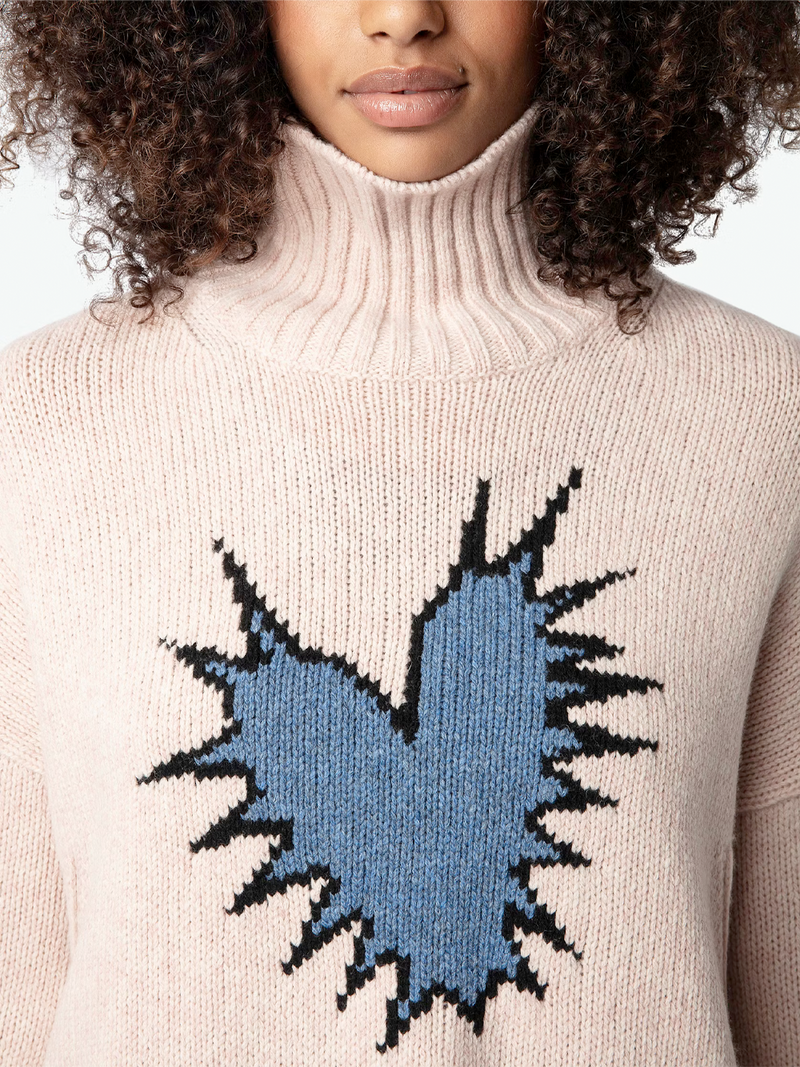 Alma Spiked Heart Sweater