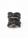 Black Spinel Bundle Ring