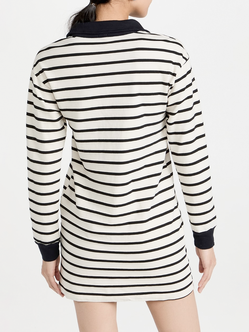 Stripe Relaxed Polo Dress