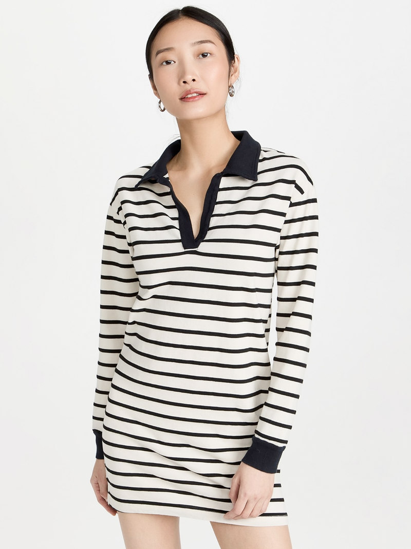 Stripe Relaxed Polo Dress