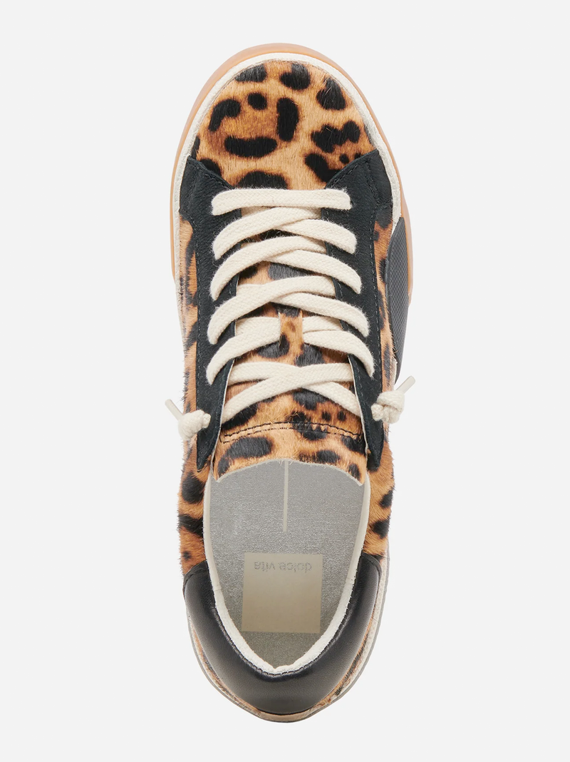 Zina Leopard Calf Hair Sneakers